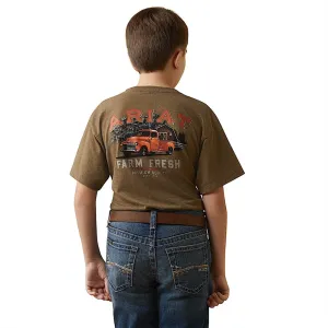 Ariat Boy's Farm Truck T-Shirt Mocha Heather