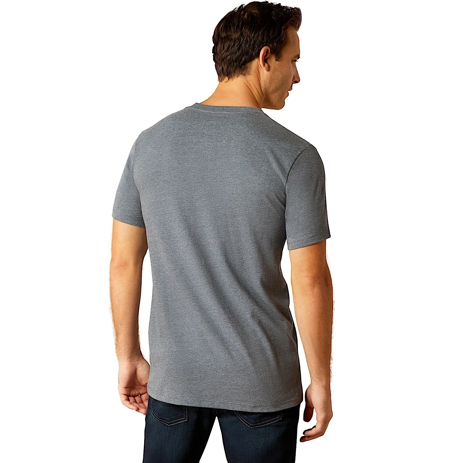Ariat Men's B&W Logo T-Shirt - Athletic Heather