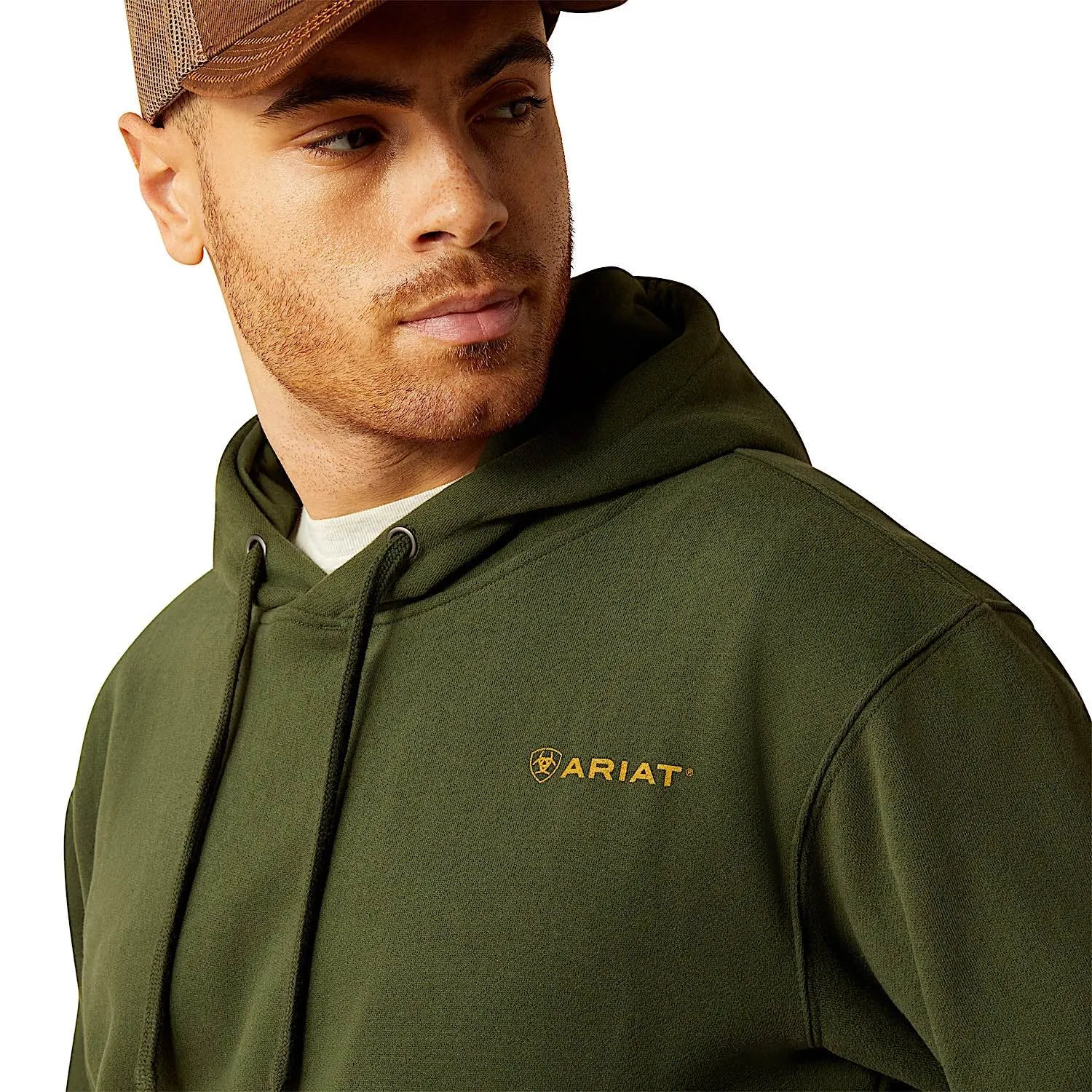 Ariat Men's Barbwire Skull Hoodie - Dark Green