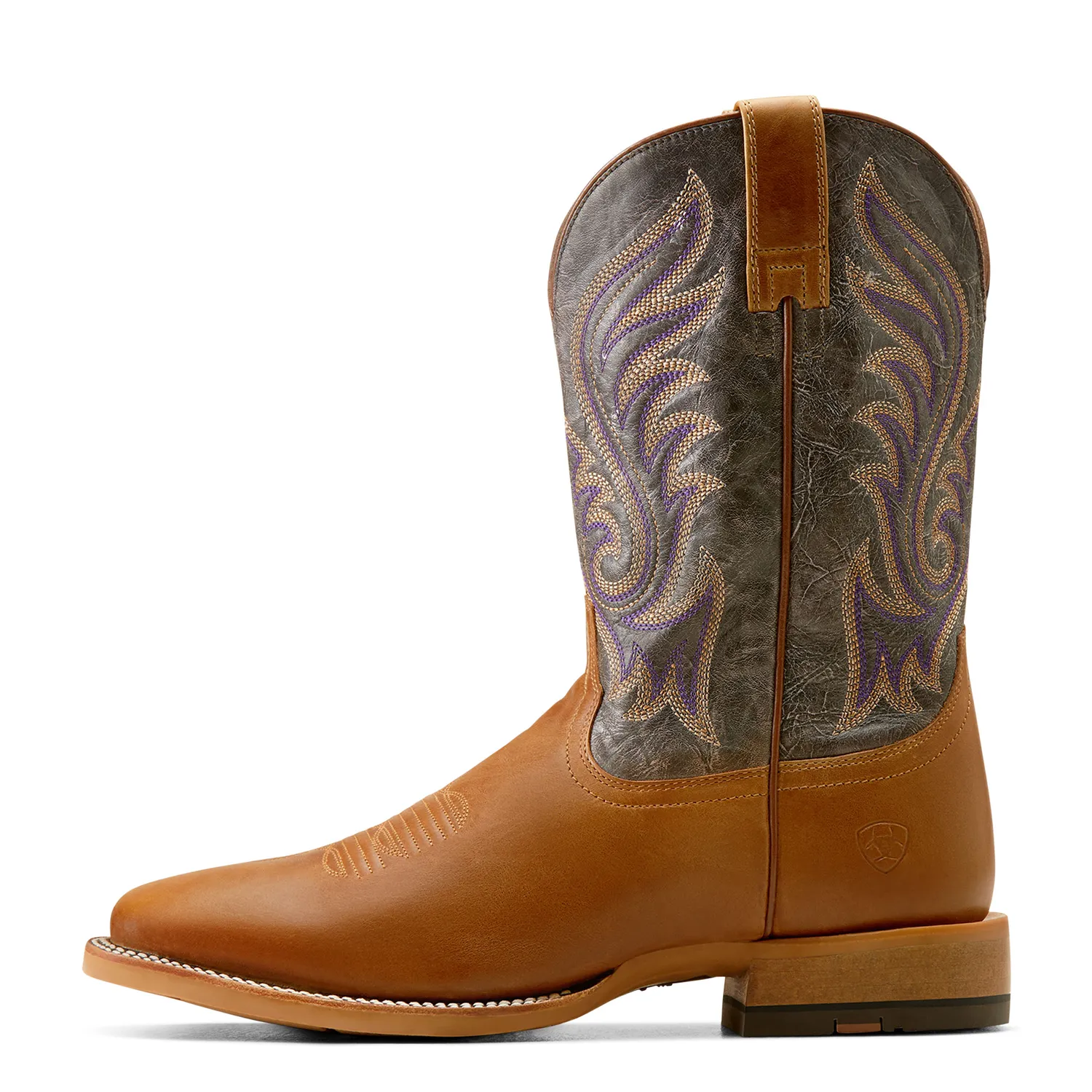Ariat Men's Cattle Call Rodeo Boot - Tan/Smokey Purple