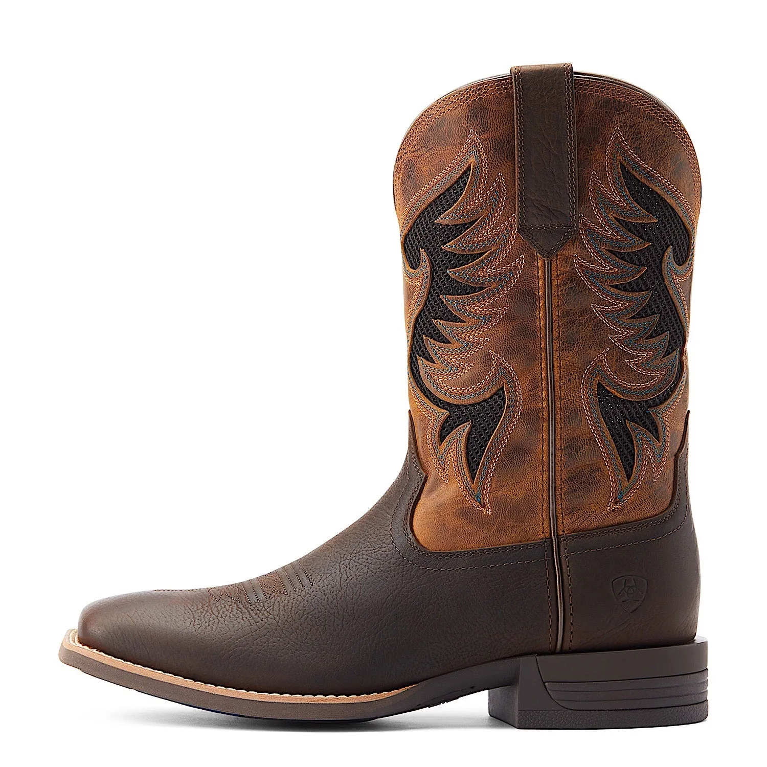 Ariat Men's Cowpuncher VentTEK Boot - Dark Brown/Golden Mustard
