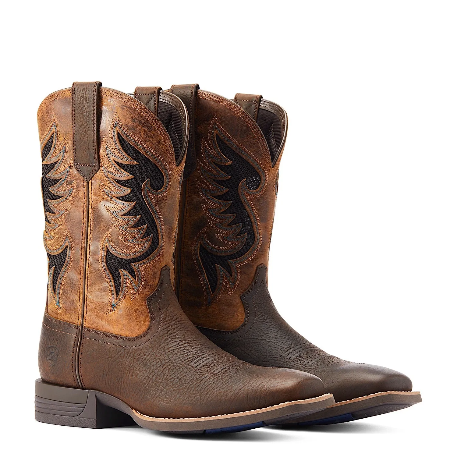 Ariat Men's Cowpuncher VentTEK Boot - Dark Brown/Golden Mustard