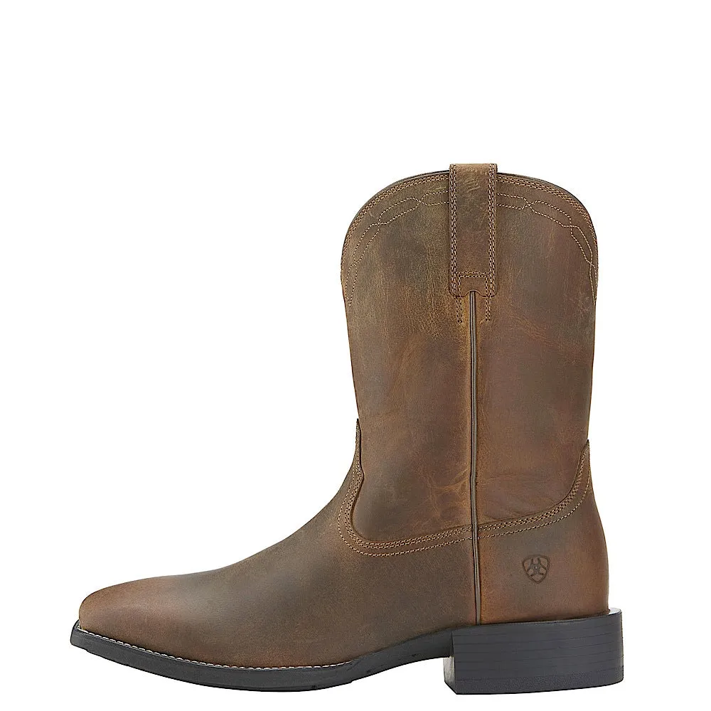Ariat Men's Heritage Roper Wide Square Toe - Powder Brown
