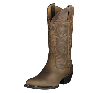 Ariat Men's Heritage Western R-Toe - Distressed Brown