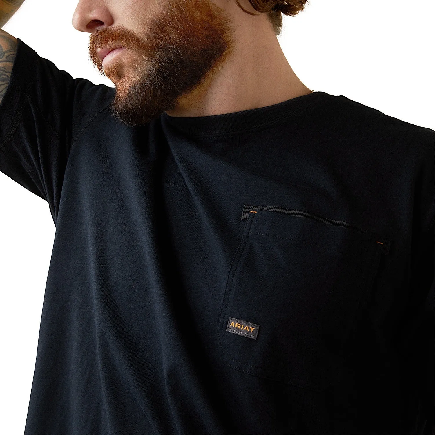 ARIAT Mens Rebar Workman Buzz Saw S/S T-Shirt Black