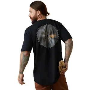 ARIAT Mens Rebar Workman Buzz Saw S/S T-Shirt Black