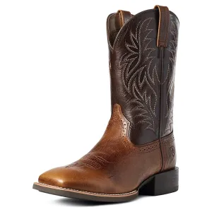 Ariat Men's Sport Wide Square Toe Boot - Peanut Butter/Chaga Brown