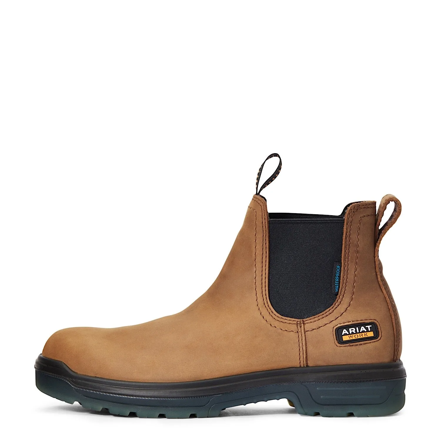 Ariat Men's Turbo Chelsea Waterproof Work Boot Aged Bark