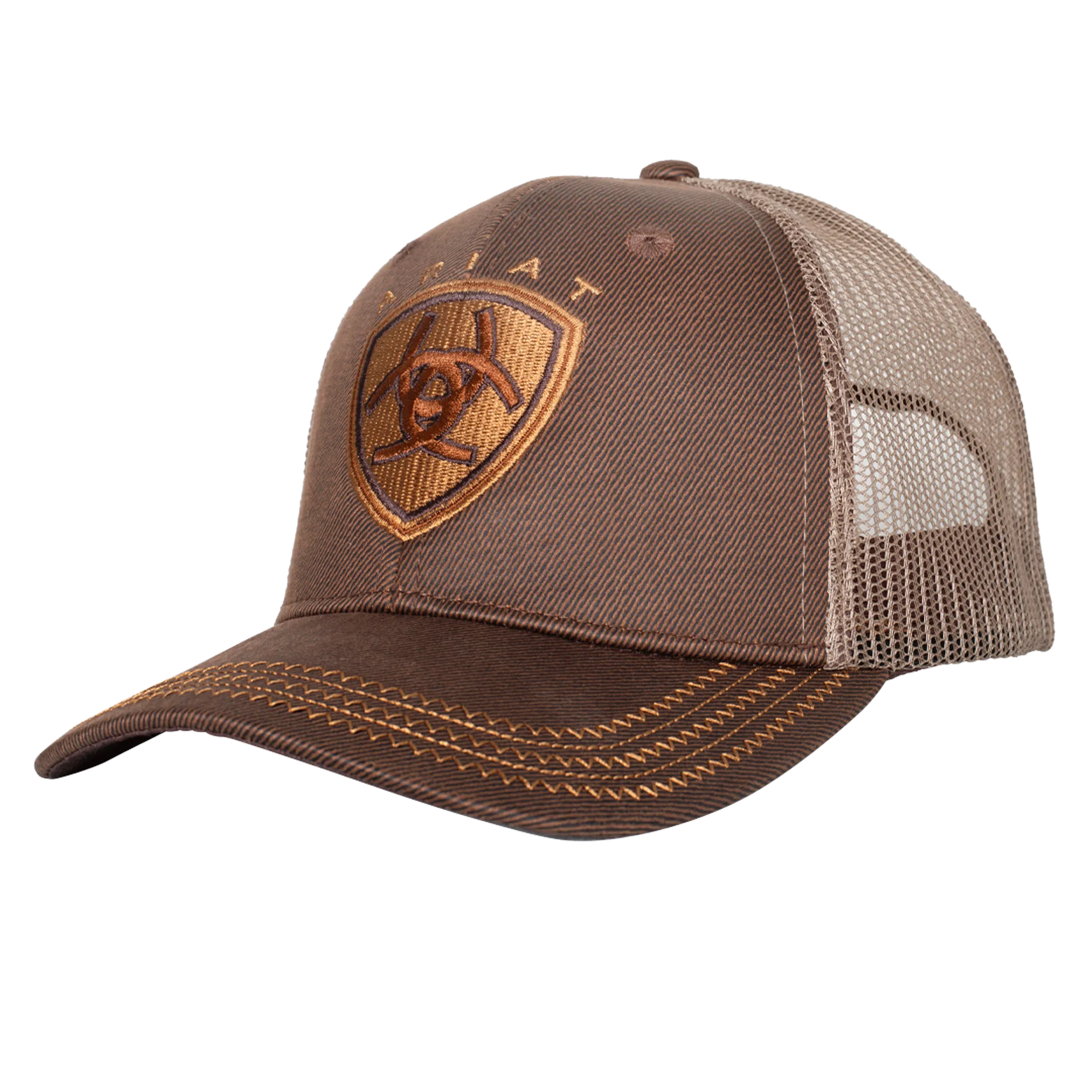 Ariat Structured Cap - Brown Oilskin