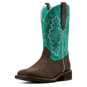 Ariat Women's Callie Western Boot - Worn Hickory/Distressed Turquoise