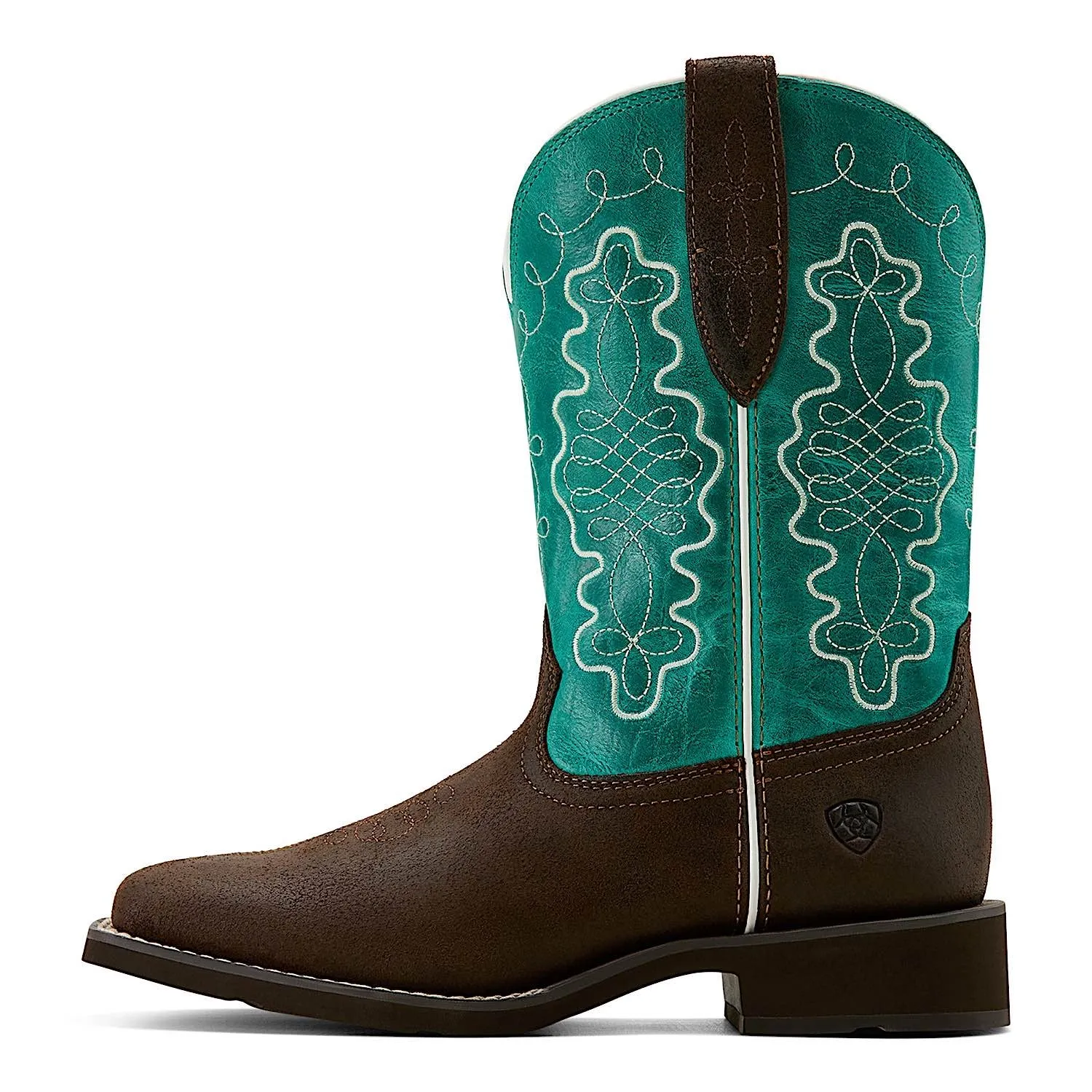 Ariat Women's Callie Western Boot - Worn Hickory/Distressed Turquoise