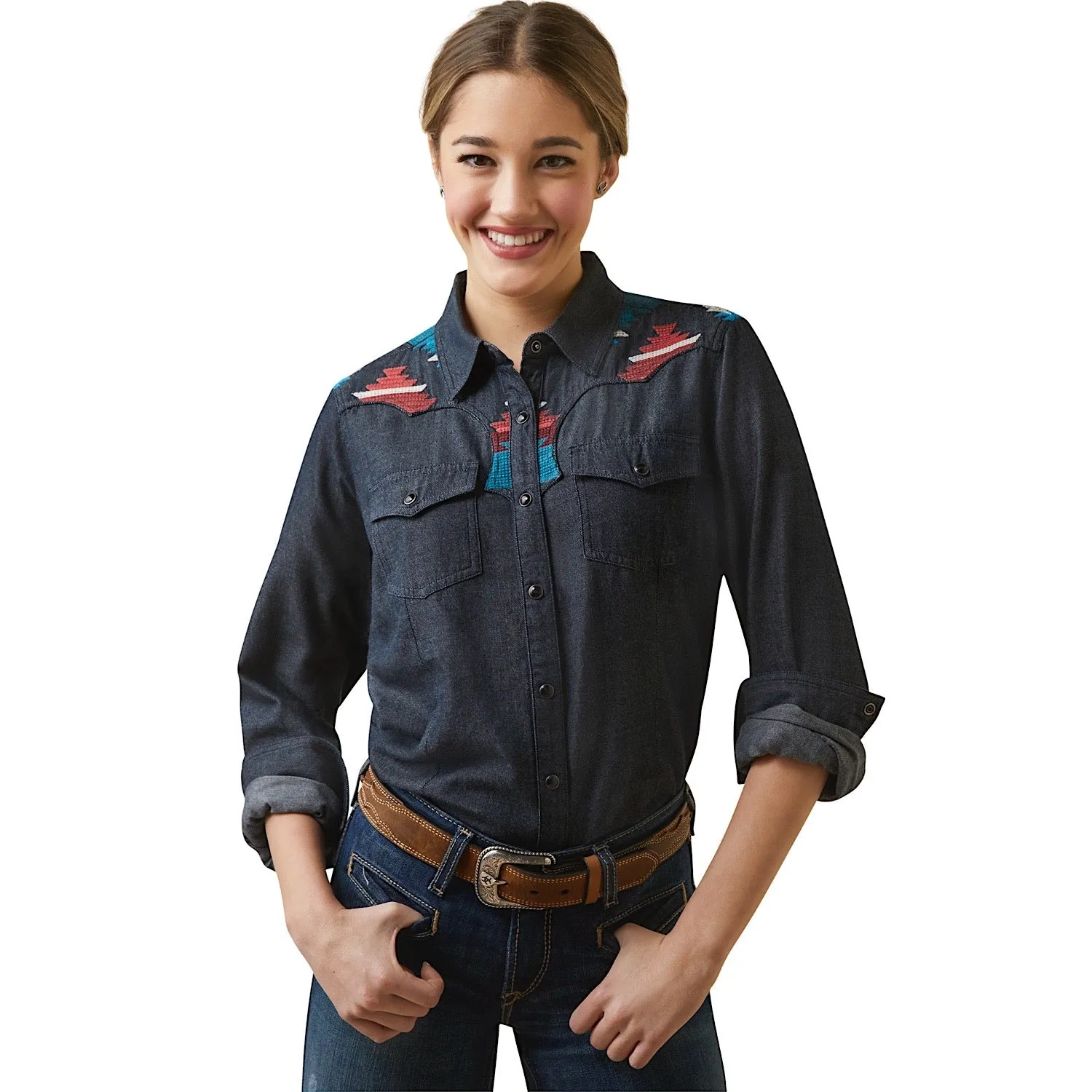 Ariat Womens Dutton Snap Shirt Rinseed