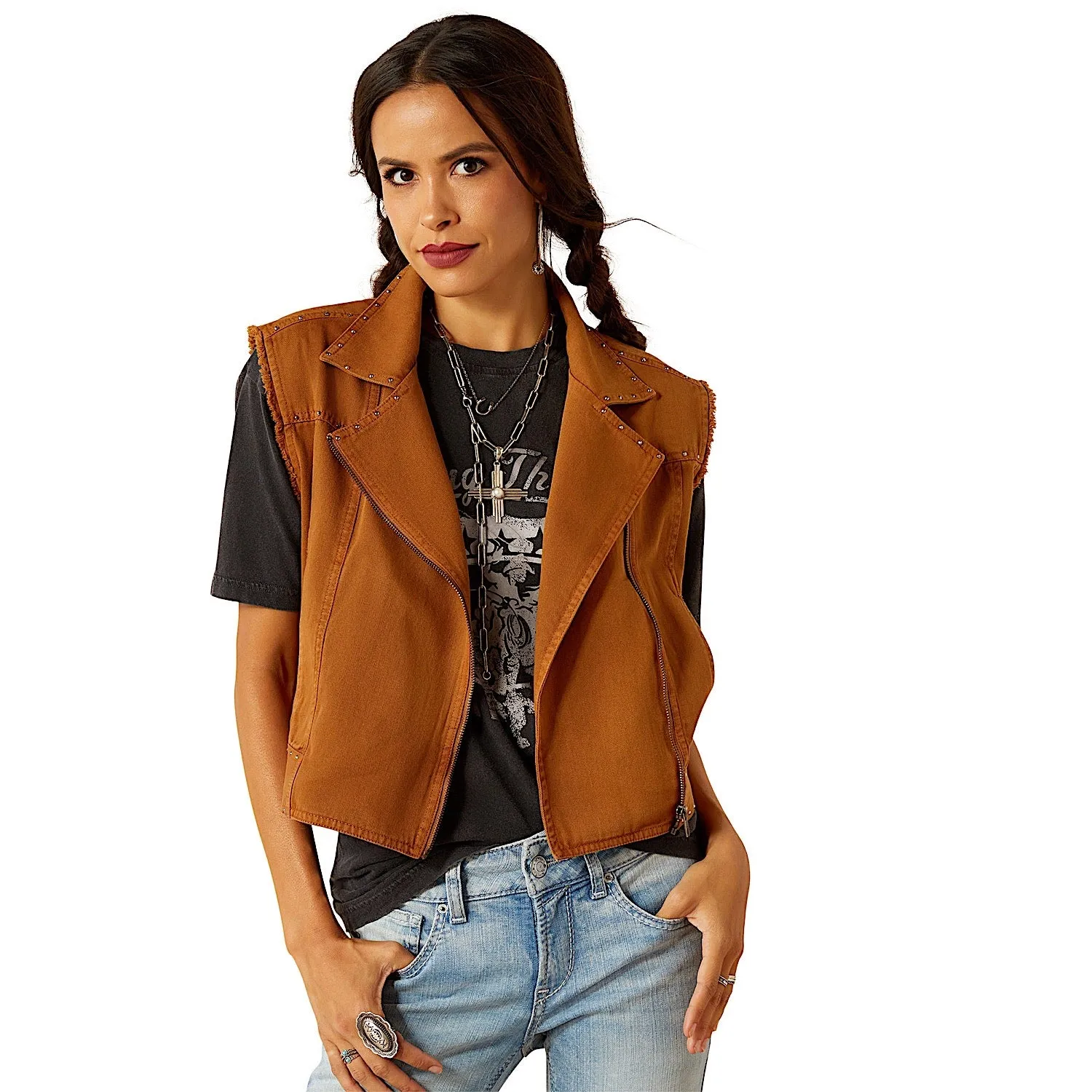 Ariat Women's Harley Vest - Tobacco Brown