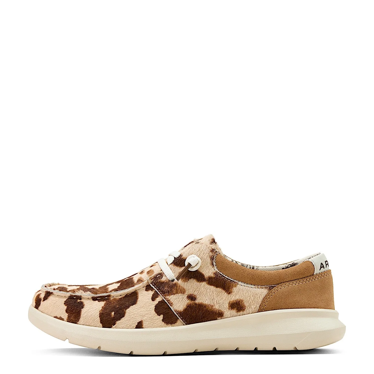 Ariat Women's Hilo - Tan & White Brindle Hair On/Dark Tan Suede