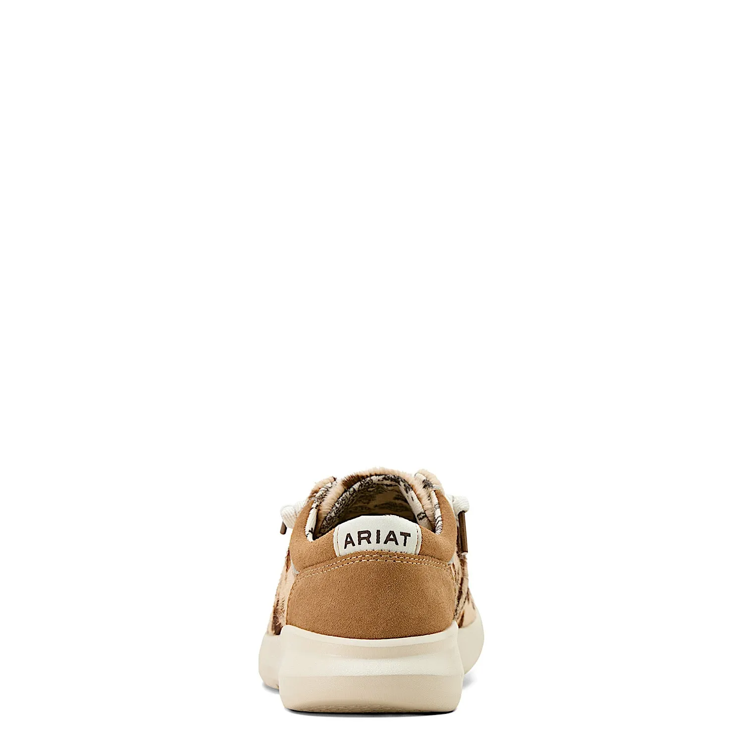 Ariat Women's Hilo - Tan & White Brindle Hair On/Dark Tan Suede