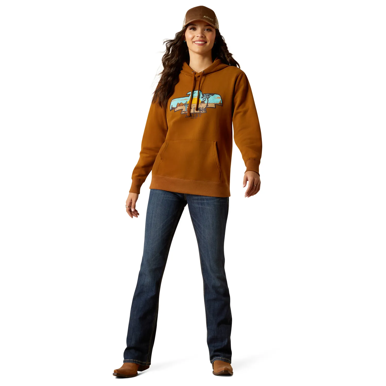 Ariat Women's Horizon Hoodie - Chestnut Horse