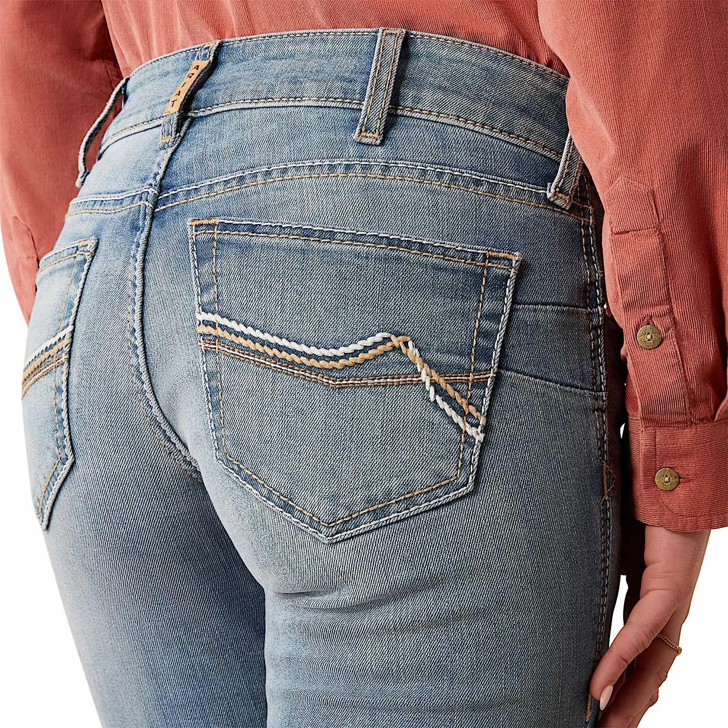Ariat Women's Mid Rise Mallory Straight Leg Jean - Oklahoma