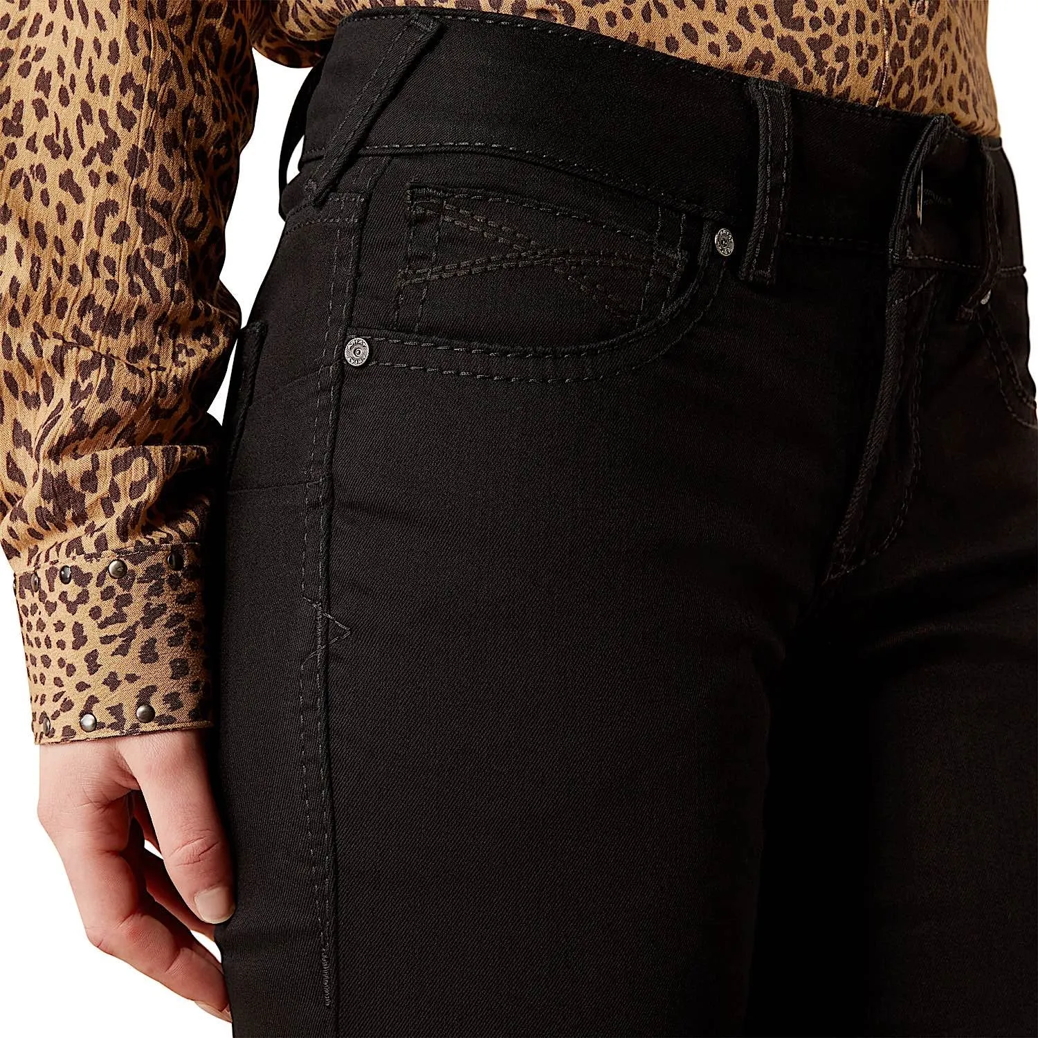 Ariat Women's Perfect Rise Boot Cut Jean - Ella Black