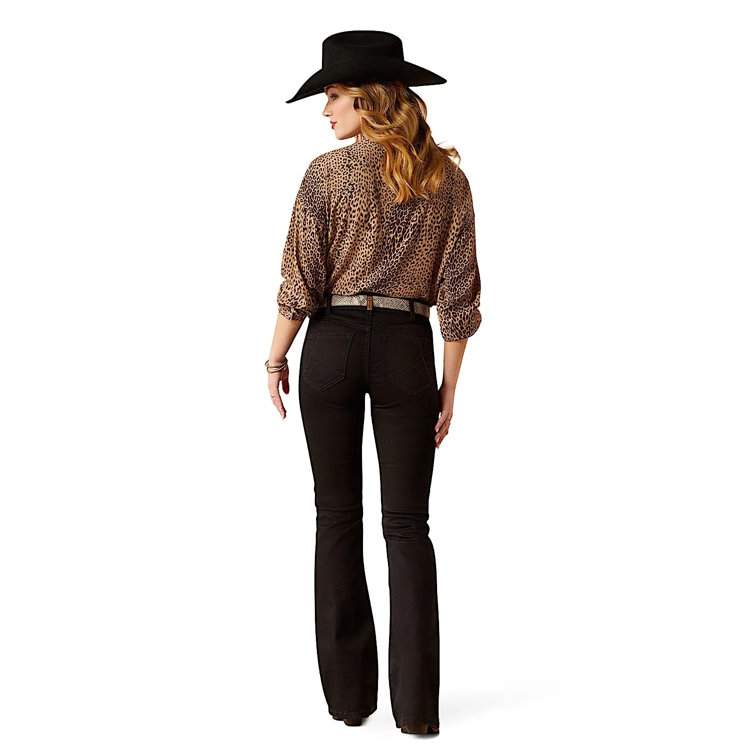 Ariat Women's Perfect Rise Boot Cut Jean - Ella Black