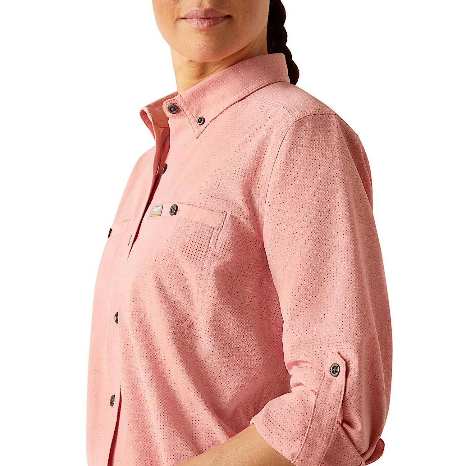 Ariat Women's Rebar Made Tough 360 Airflow Durastretch Work Shirt - Mauveglow