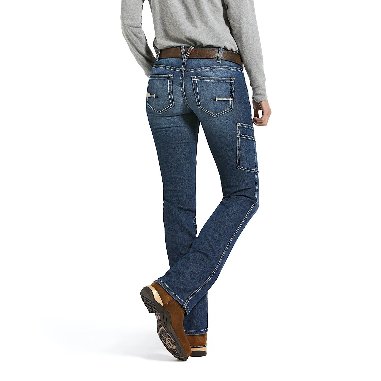 Ariat Women's Rebar Mid Rise Durastretch Riveter Straight Leg Jean - Night Ride