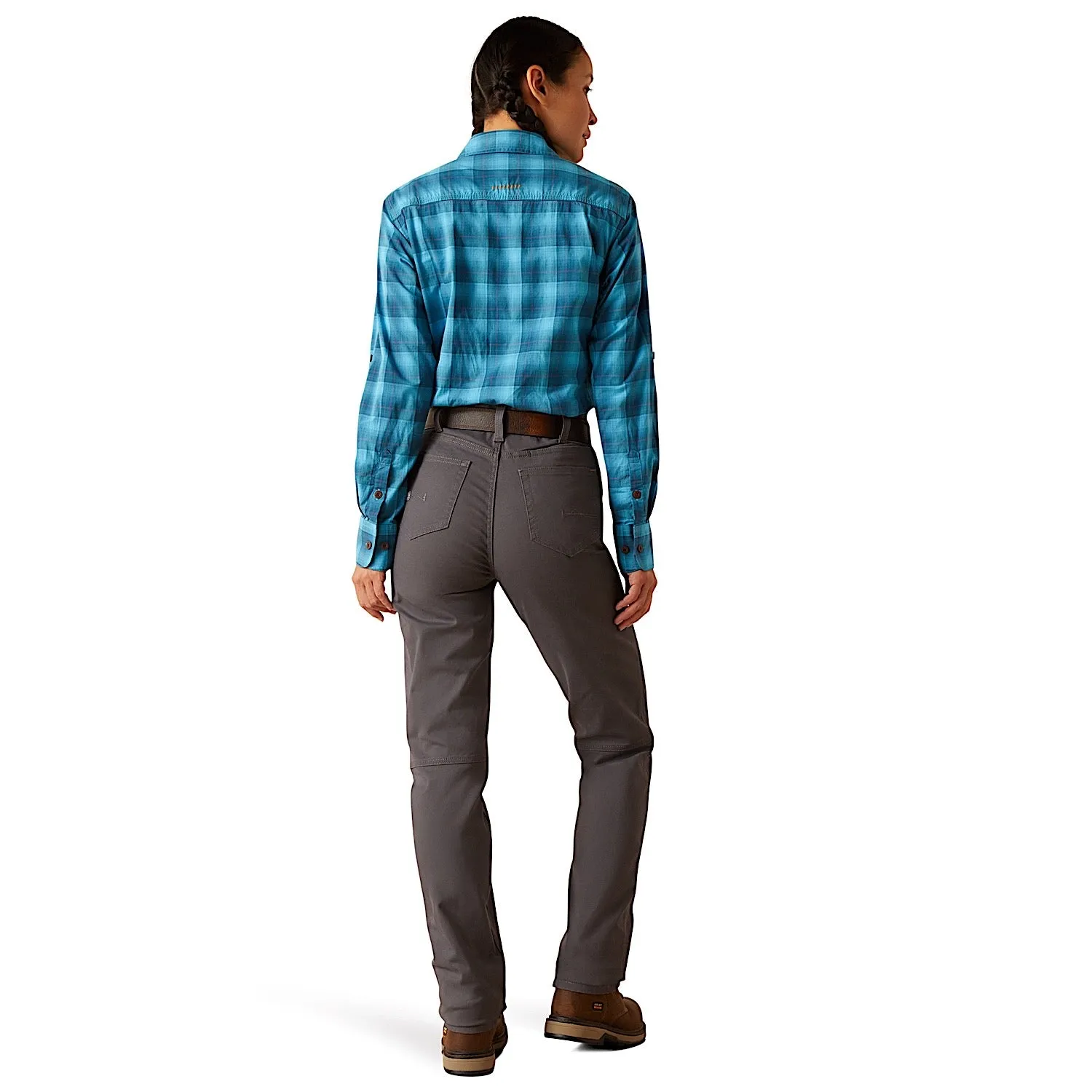 Ariat Women's Rebar Perfect Rise Made Tough Straight Leg Pants - Rebar Grey