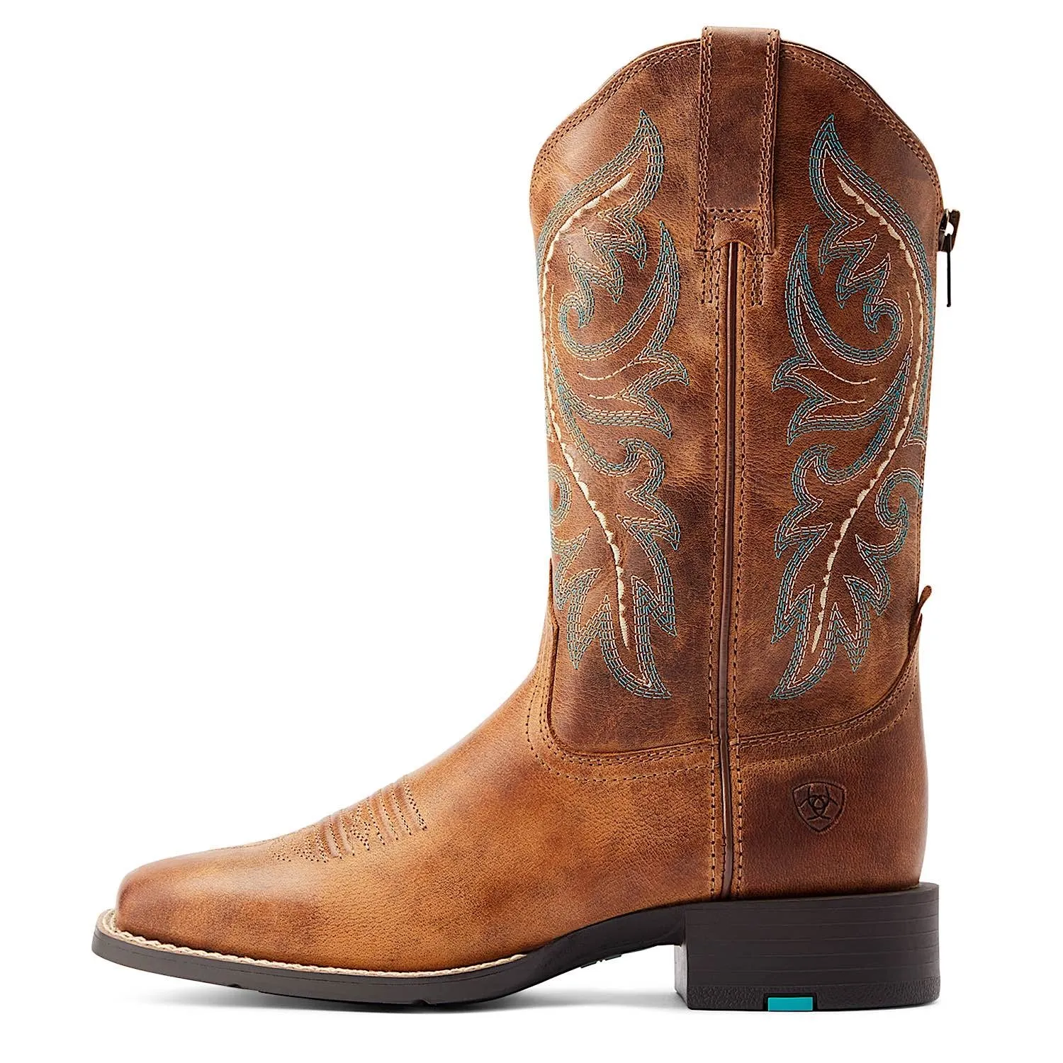 Ariat Women's Round Up Back Zip Western Boot Desert Sand