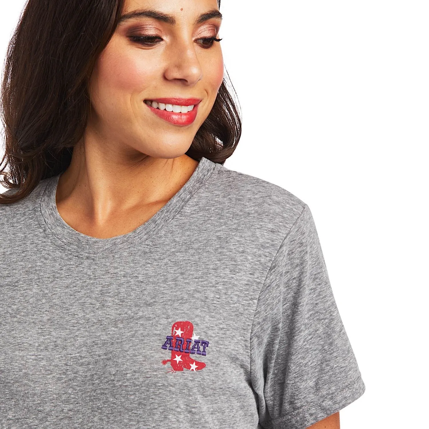 Ariat Womens Singing the Blues S/S Tee Charcoal Grey