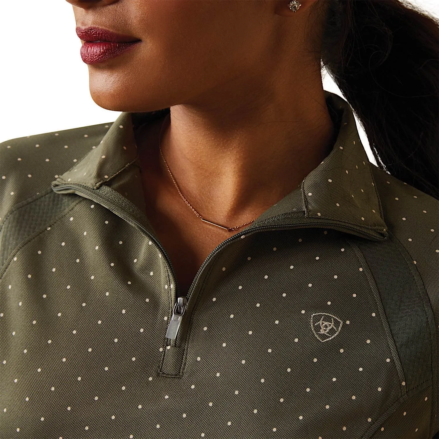 Ariat Womens Sunstopper 2.0 1/4 Zip Beetle Dot