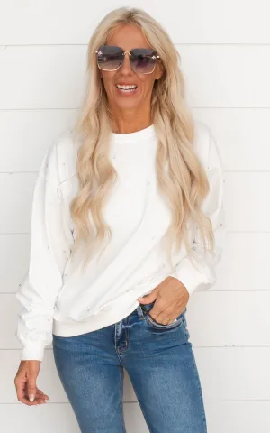 Crystal Embellished Sweater | FINAL SALE
