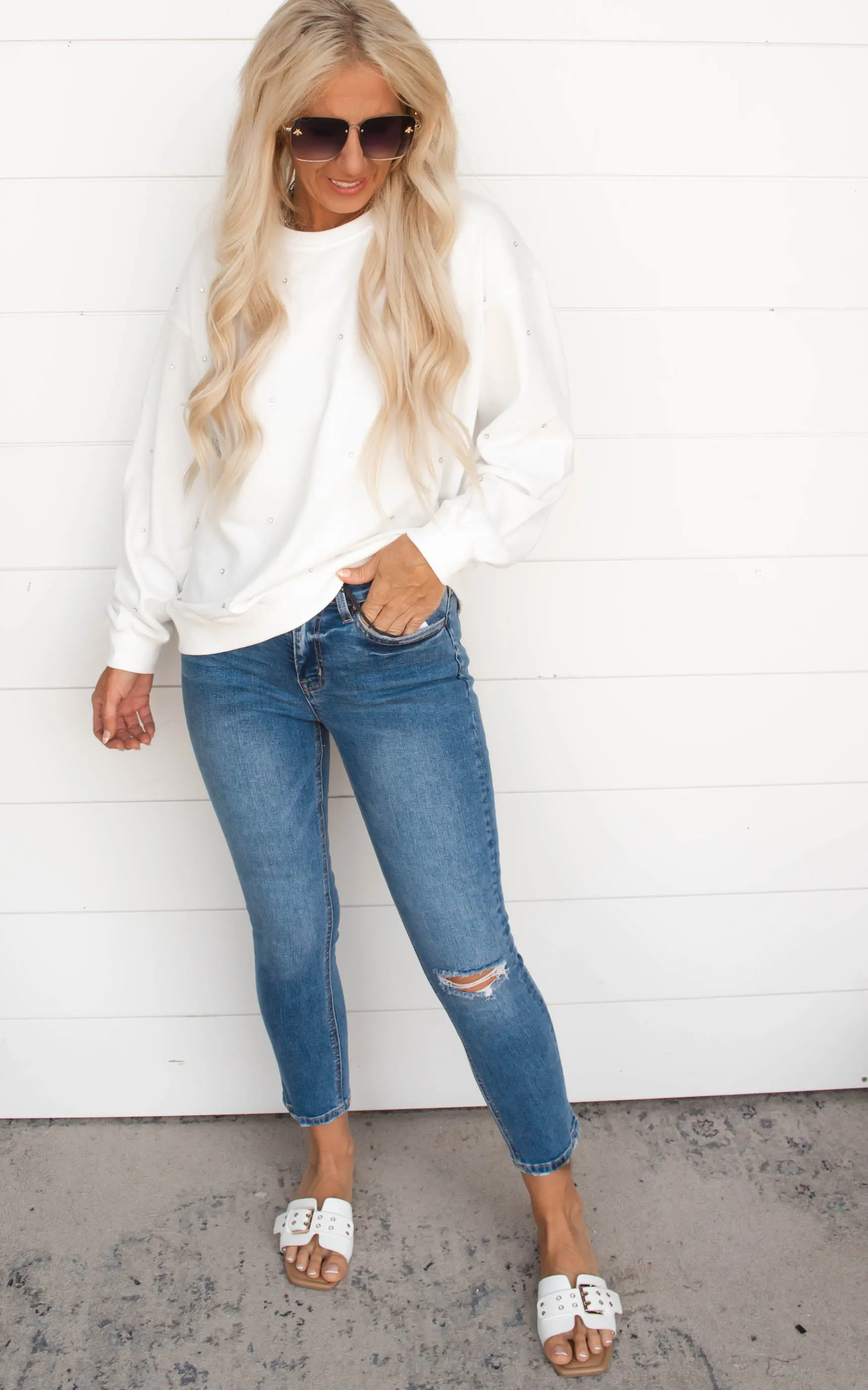 Crystal Embellished Sweater | FINAL SALE
