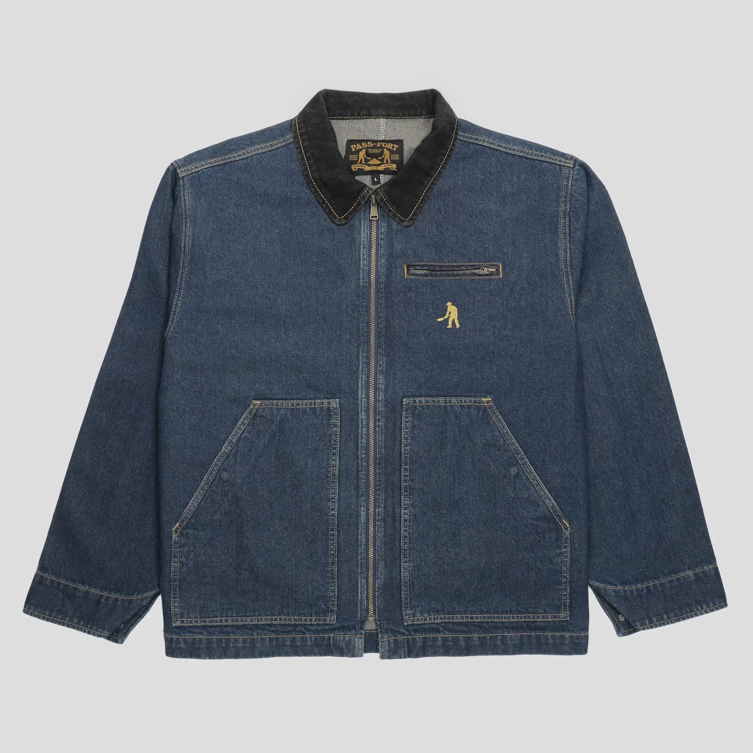 PASSPORT - DENIM PACKERS JACKET - WASHED INDIGO